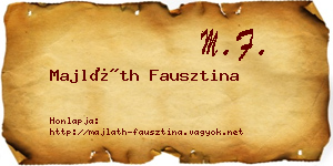 Majláth Fausztina névjegykártya